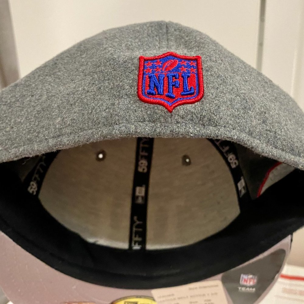 New Rare New York Giants New Era "Leather Melt 59Fifty Fitted Throwback Hat Cap - Picture 4 of 5